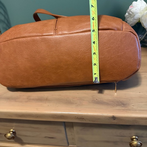 Mominside Convertible Diaper Bag Backpack Brown Vegan Leather Cooler Pockets - Picture 15 of 16